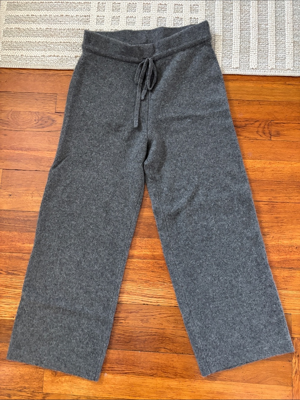 Babaton Aritzia Cashmere charcoal grey wide leg pants